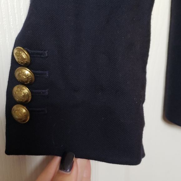 Used J Crew Navy Blue Blazer - Picture 2 of 5